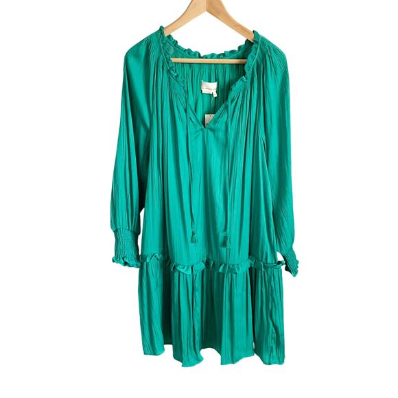 Anthropologie Giulia Tunic Dress Small Green NWT - Picture 2 of 7